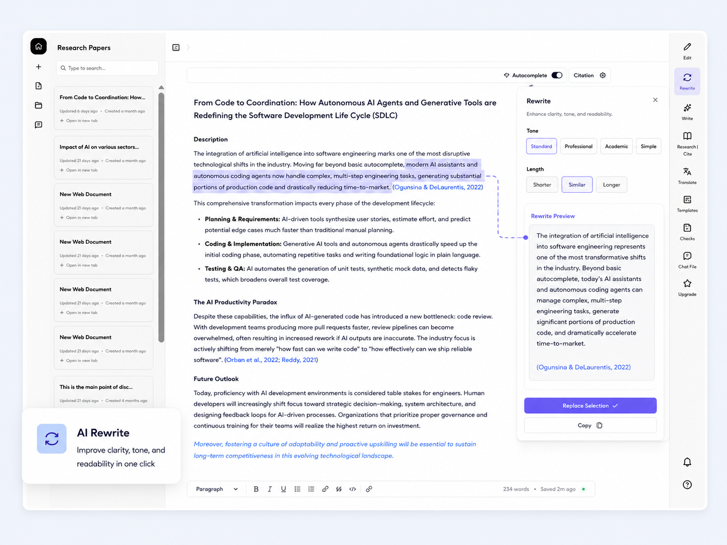 PaperDraft AI Tools